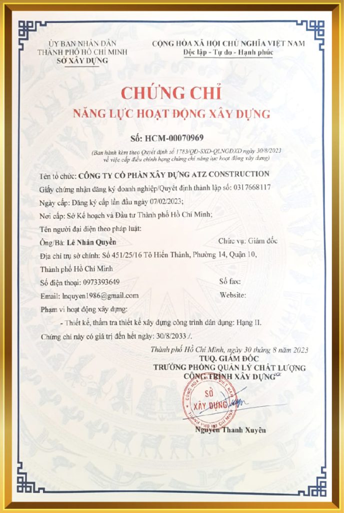 chứng chỉ 40